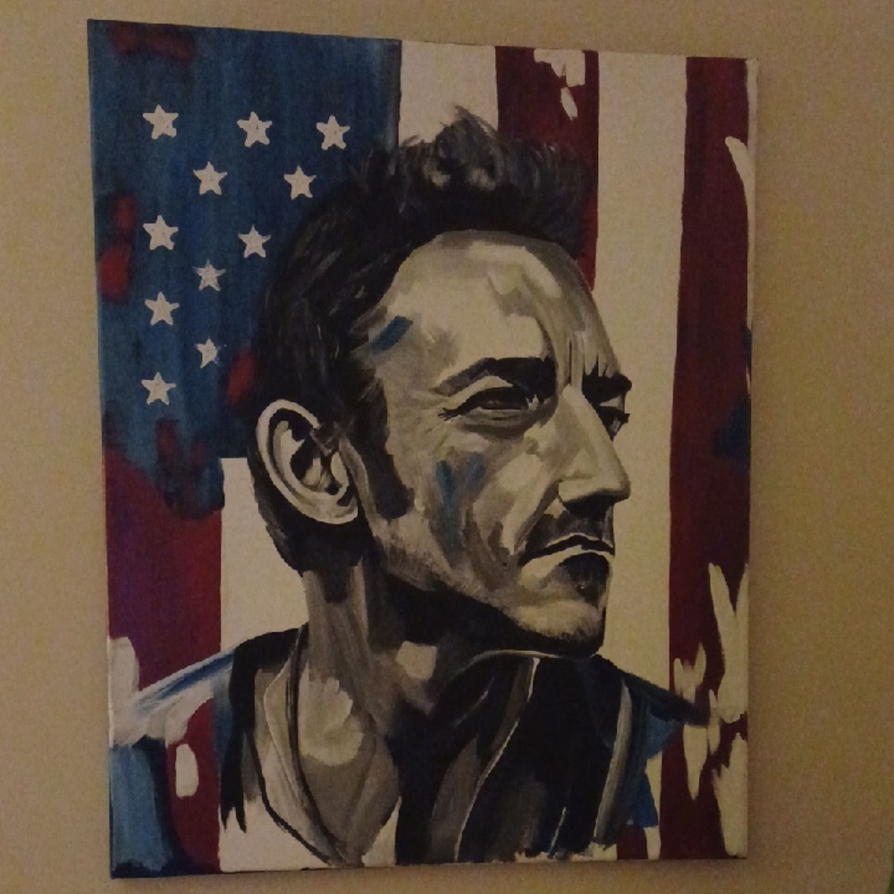 Original Bruce Springsteen, The Boss, Acrylic Painting